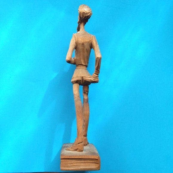 Vtg Hand Carved Wood Figures Don Quixote & Sancho Panza Charachter Books Spain - Picture 8 of 13
